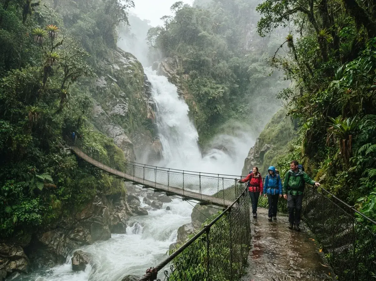 Pailón del Diablo waterfall near Baños